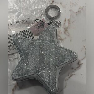 Victoria's Secret Silver Star Keychain Pouch